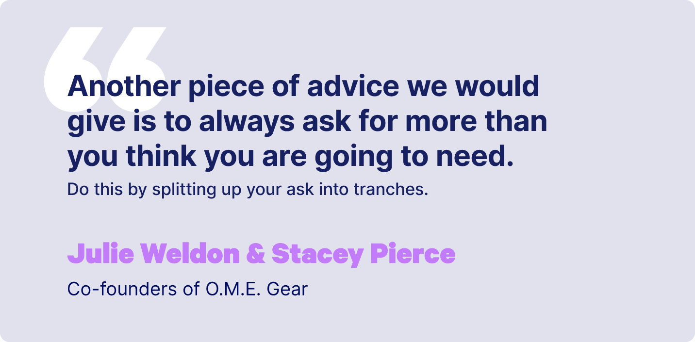 Julie Weldon and Stacey Pierce quote on Funding Advice